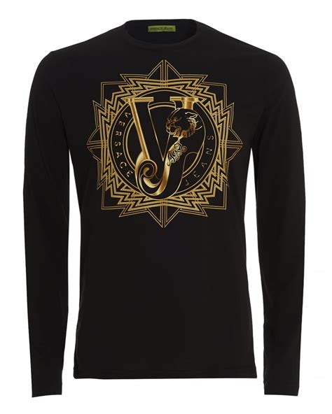 versace jeans longsleeve|versace jeans men's t shirts.